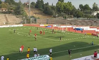 L'esultanza di Alagna dopo il primo gol
